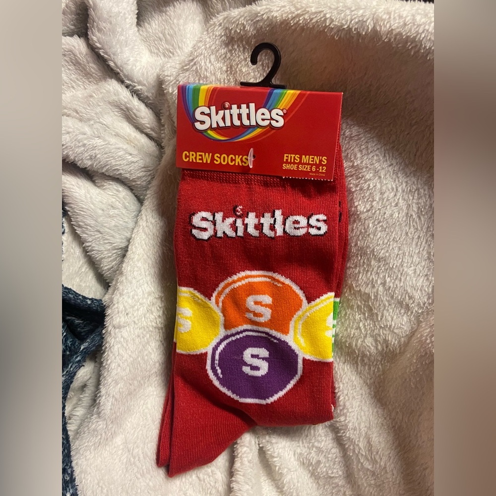 Skittles Red Crew Socks for Men